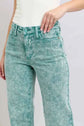 Judy Blue Full Size High Waist Garment Dyed Raw Hem Dad Jean Plus Size