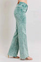 Judy Blue Full Size High Waist Garment Dyed Raw Hem Dad Jean Plus Size