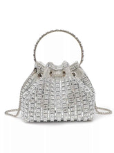 Rhinestone Embellished Bucket Crossbody Bag