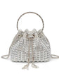 Rhinestone Embellished Bucket Crossbody Bag